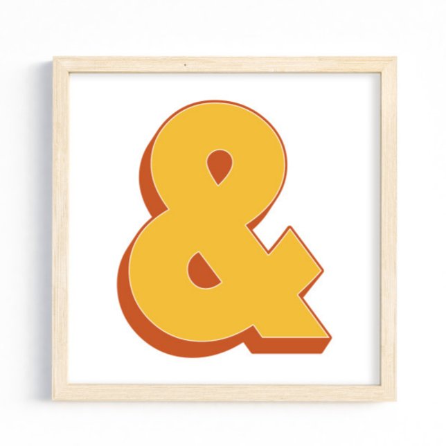 Typography Art Poster, Ampersand &, Bold Type Poster (Creator Uploaded)