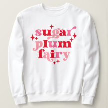 Typography Art Sugar Plum Fairy Pink & Red