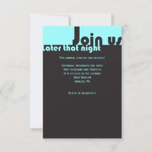 TYPOGRAPHY  Bar Bat Mitzvah Party Neon Invitation