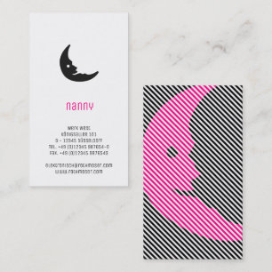 Typography based for nannies business card