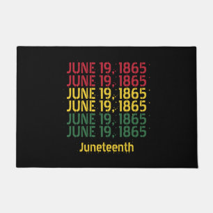 Typography Black History June 19 1865 Juneteenth Doormat