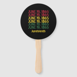 Typography Black History June 19 1865 Juneteenth Hand Fan