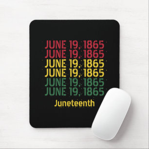 Typography Black History June 19 1865 Juneteenth Mouse Mat