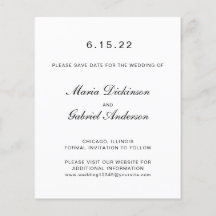 Typography black white Simple Elegant Wedding