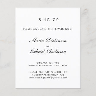 Typography black white Simple Elegant Wedding