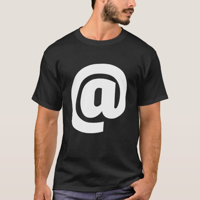 Typography Bold At Sign At Symbol T-Shirt (Front)