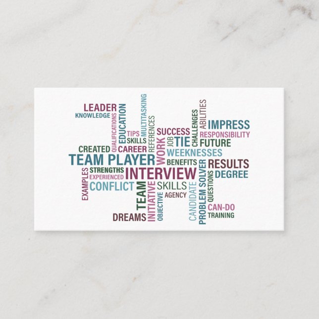 Typography Business Card (Front)