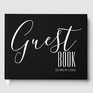 Typography business launch guest register CUSTOM Guest Book