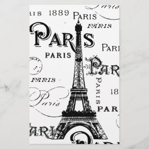 Typography Calligraphy Paris France Eiffel Tower