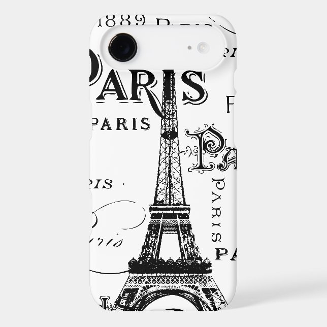 Typography Calligraphy Paris France Eiffel Tower (Back)