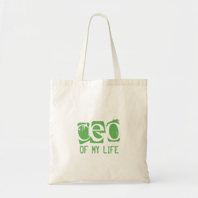 Typography CEO of My Life Tote Bag (Front)