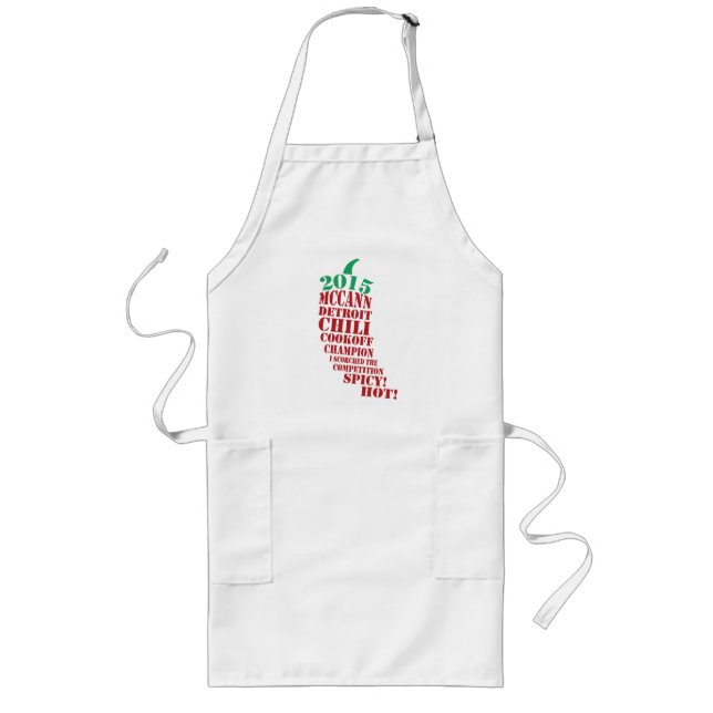 Typography Chilli Peper | ChiliCook Off Long Apron (Front)