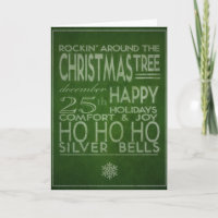 typography christmas card
