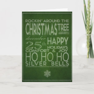 typography christmas card