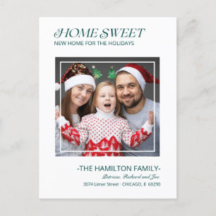 Typography Christmas Moving Announcement Photo