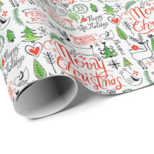 Typography Christmas  Tissue Paper