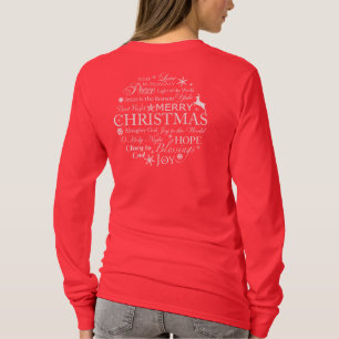 Typography Christmas Words T-Shirt
