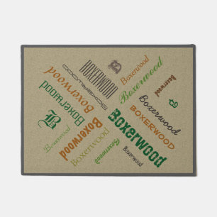 Typography Collage any Family Name any Colour Doormat