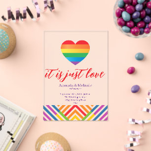 Typography, colour and clearness  acrylic invitations