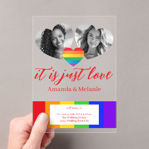 Typography, colour and clearness acrylic invitations