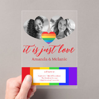 Typography, colour and clearness  acrylic invitations