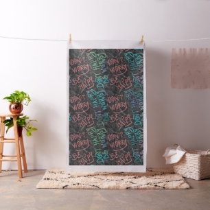 Typography colourful fabric