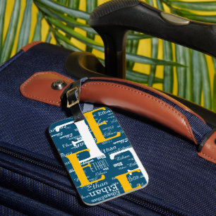 Typography Cool Personalised Luggage Tag