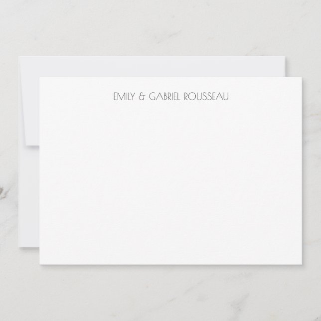 Typography Couple Name Minimalist Card (Front)