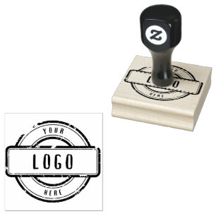 Typography Custom Business Logo Rubber Stamp