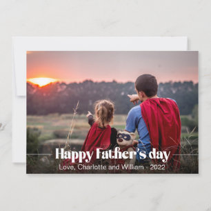Typography Custom Photo Father's Day Card