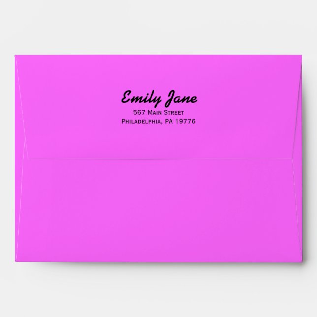 TYPOGRAPHY  Customisable Envelope Neon (Back (Top Flap))