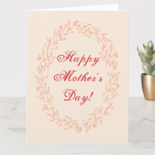 Typography Cute Simple Modern Elegant Mothers Day Card