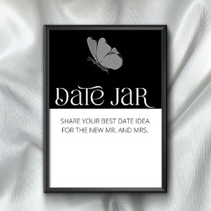 Typography date night ideas. Date jar bridal game Poster