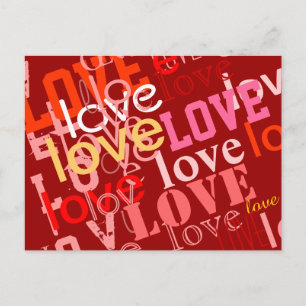 typography design of love postcard