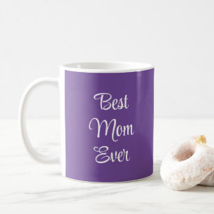 Typography Elegant Modern Purple Best Mum Ever Coffee Mug
