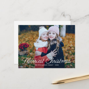 typography family christmas photo card