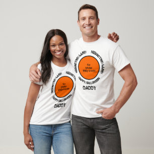 Typography Family Matching Dad Happy Halloween T-Shirt