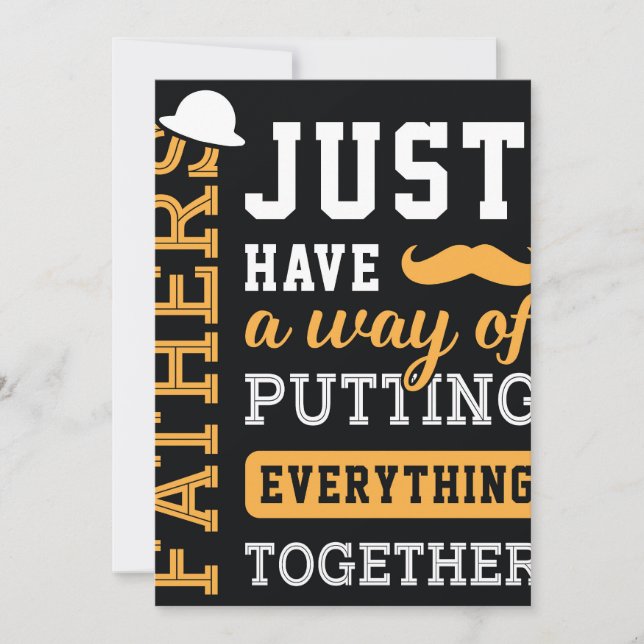 Typography Father's Day Invitation (Front)
