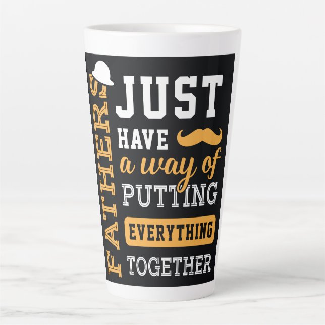 Typography Father's Day Latte Mug (Front)