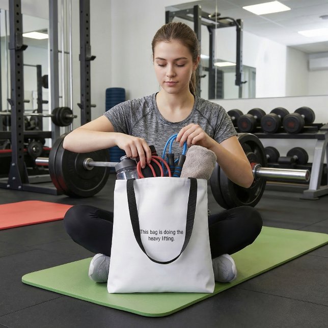 Typography funny  humor cute  fun  quote tote bag (Creator Uploaded)