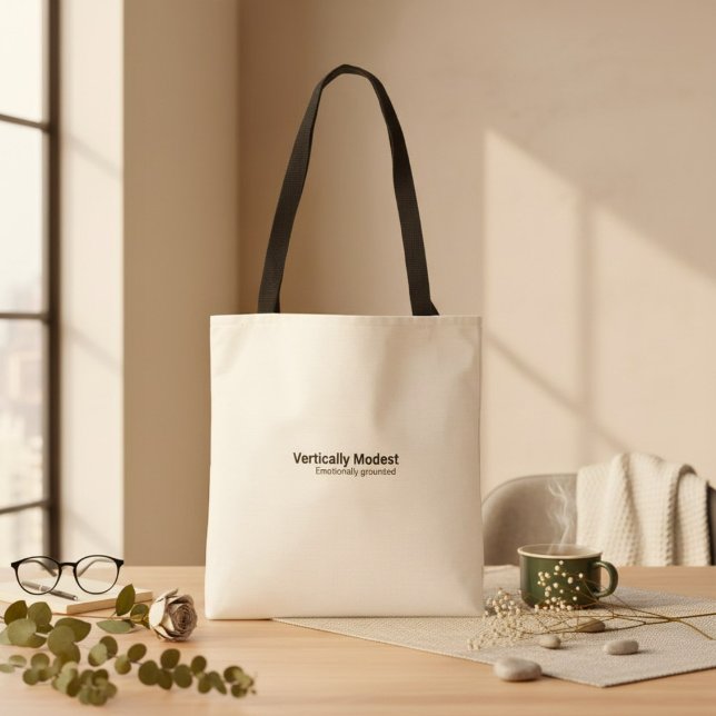 Typography funny humour cute fun quote  tote bag (Creator Uploaded)