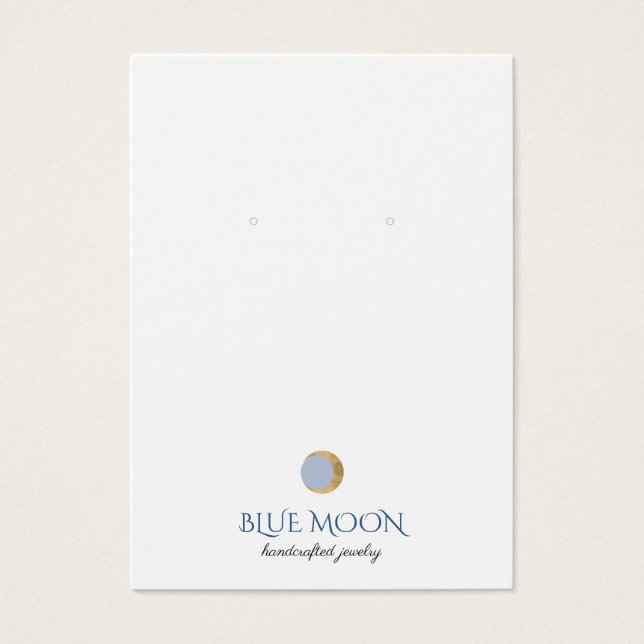 Typography Gold Moon Earring Jewellery Display Car (Front)