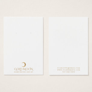 Typography Gold Moon Earring Jewellery Display Car