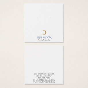 Typography Gold Moon Earring Jewellery Square