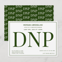 Typography Green White DNP Graduation Party