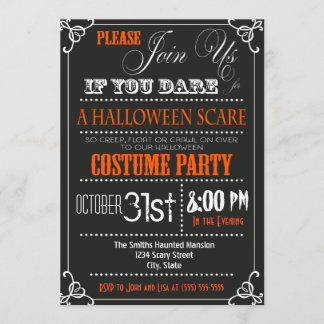 Typography Halloween Party Invitation