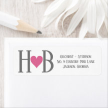 Typography Heartfelt Return Address Labels