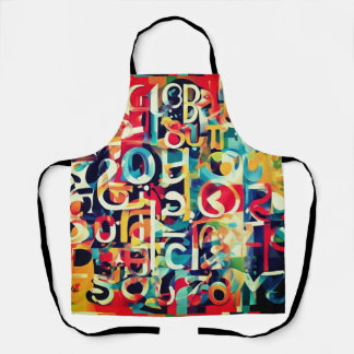 Typography in Various Colours  Apron