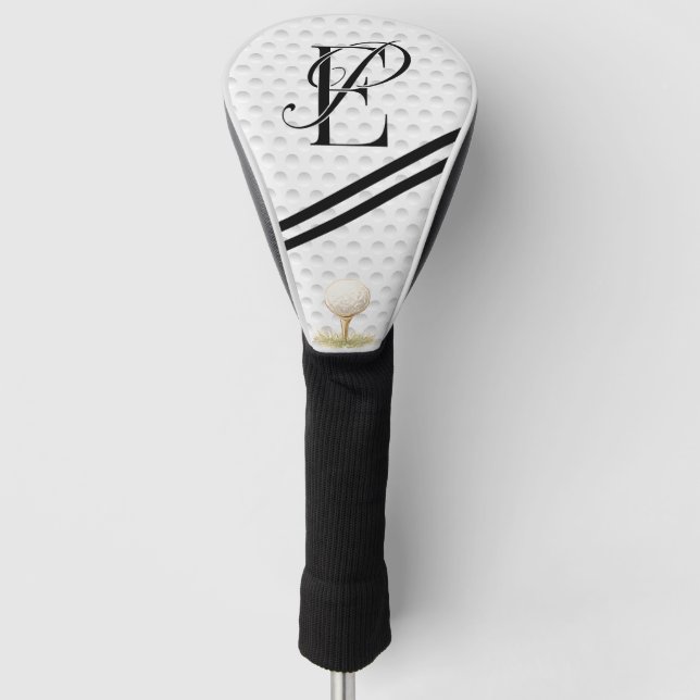  typography initials monogram E+P  Golf Head Cover (Front)