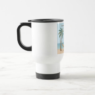 typography less work more living travel mug